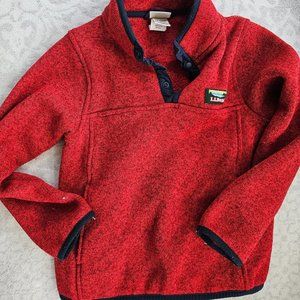 Boys size 6-7 LLBean Fleece Jacket Red